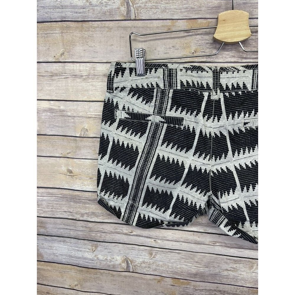 American Eagle Womens 6 Midi Shorts Stretch Boho Southwest Print Gray Tan Flat - Picture 8 of 10